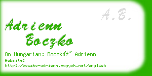 adrienn boczko business card